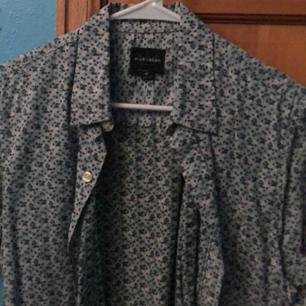 Blue crown button down